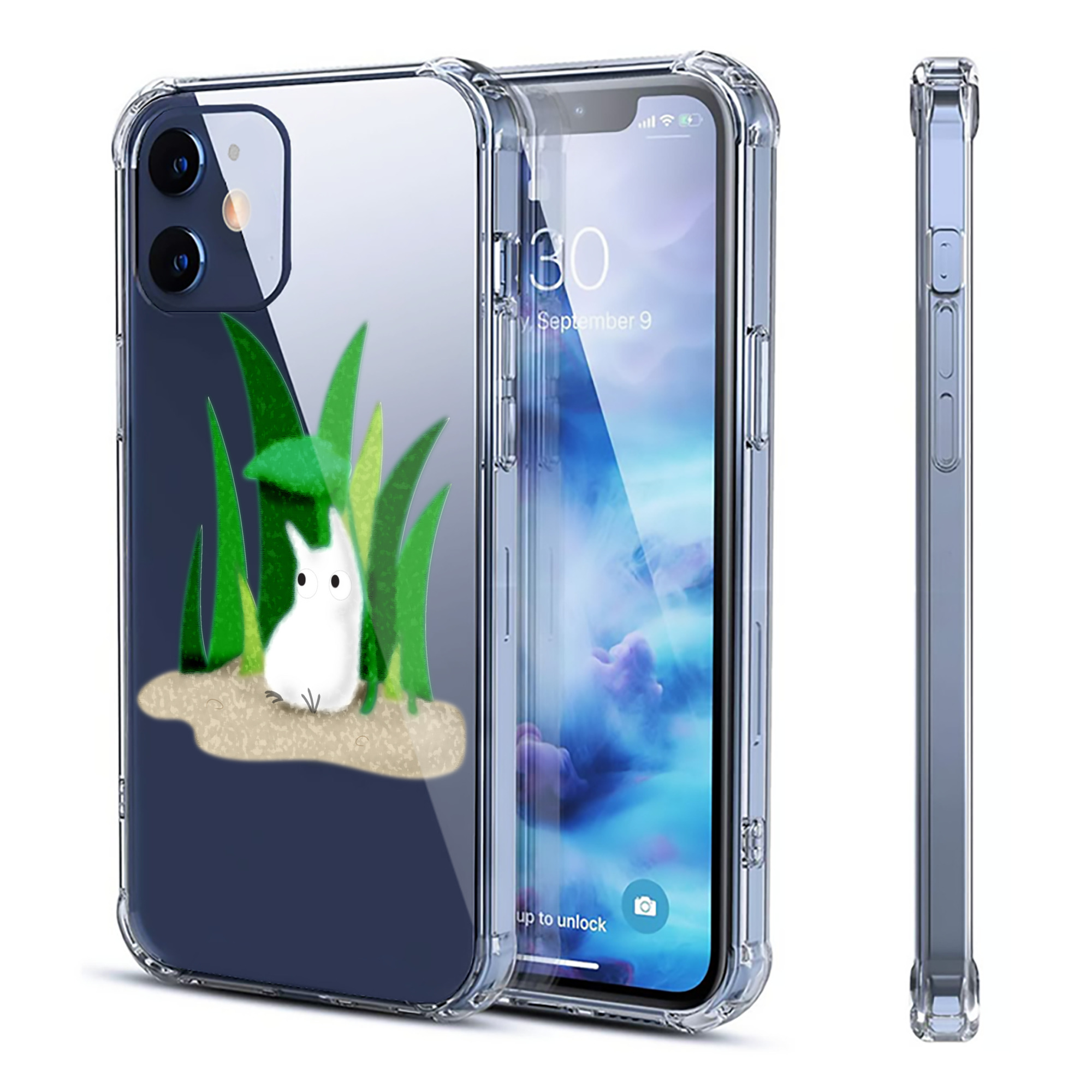 （画像用） となりのトトロ 草壁メイ 草壁サツキ My Neighbor Totoro Satsuki Kusakabe Mei Kusakabe 【iPhone 12シリーズ対応】透明スマホケース（クリアソフトケース）